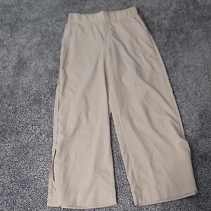 Beige Wide-Leg Pants